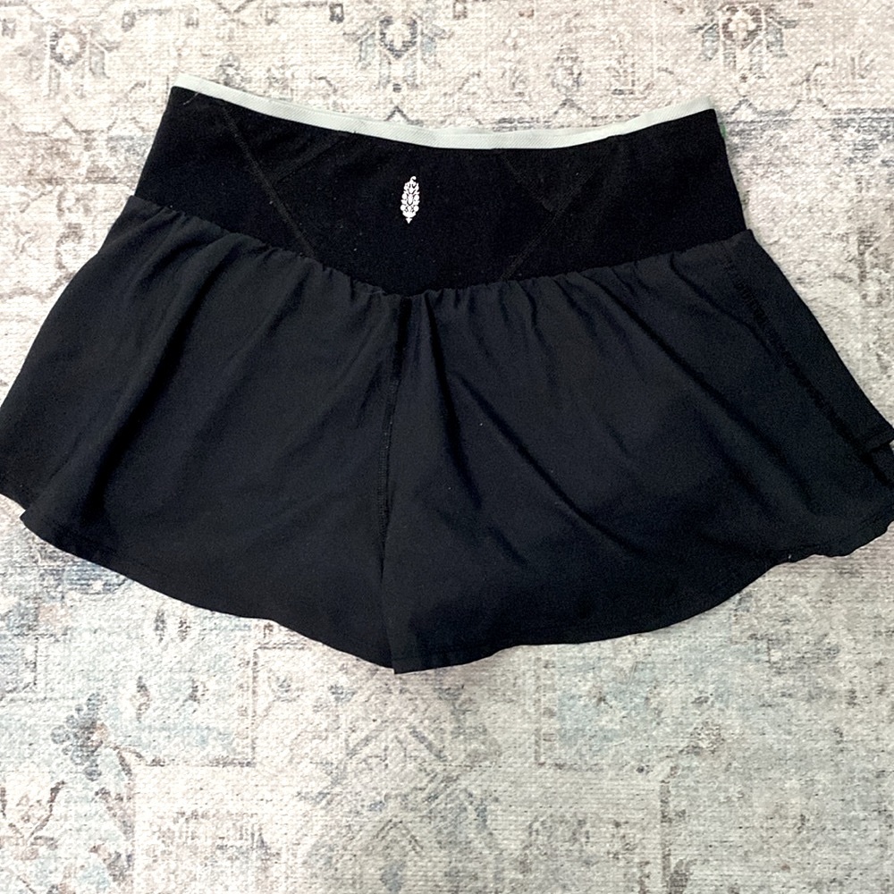 Free People Skort | Black + Mint | Women’s Medium
